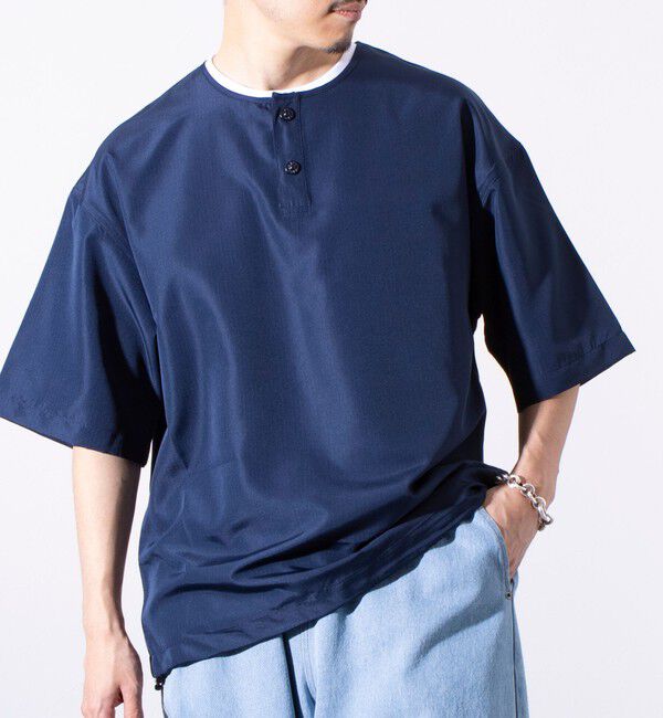 GLOSTER「【TAION/タイオン】別注 ミリタリー Ripstop ヘンリーネック 半袖Tシャツ ユニセックス」|Tシャツ・カットソー|