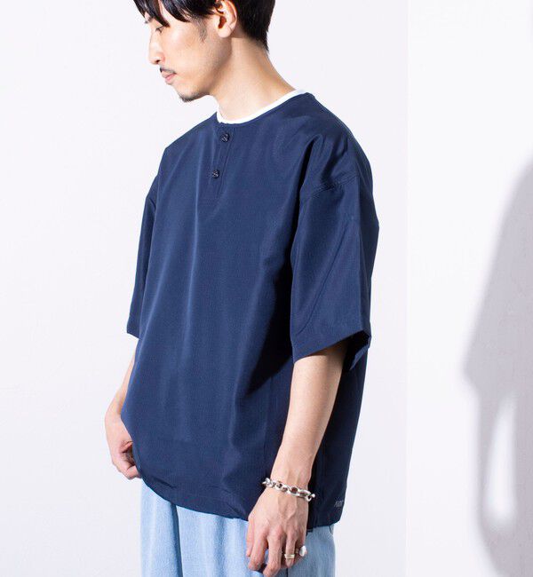 GLOSTER「【TAION/タイオン】別注 ミリタリー Ripstop ヘンリーネック 半袖Tシャツ ユニセックス」|Tシャツ・カットソー|