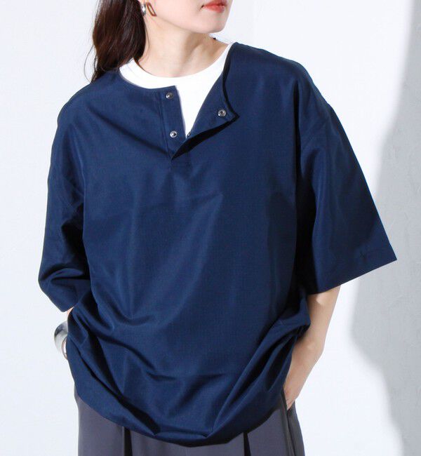 GLOSTER「【TAION/タイオン】別注 ミリタリー Ripstop ヘンリーネック 半袖Tシャツ ユニセックス」|Tシャツ・カットソー|