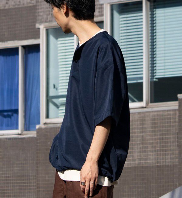 GLOSTER「【TAION/タイオン】別注 ミリタリー Ripstop ヘンリーネック 半袖Tシャツ ユニセックス」|Tシャツ・カットソー|