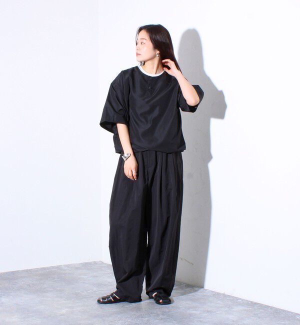 GLOSTER「【TAION/タイオン】別注 ミリタリー Ripstop ヘンリーネック 半袖Tシャツ ユニセックス」|Tシャツ・カットソー|