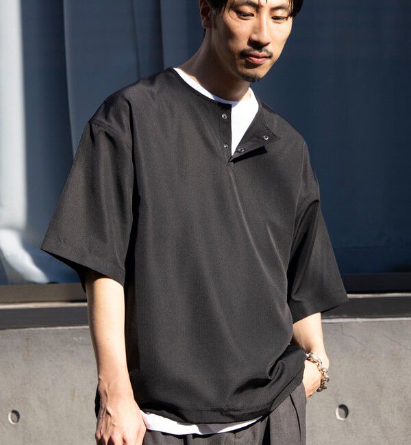 GLOSTER「【TAION/タイオン】別注 ミリタリー Ripstop ヘンリーネック 半袖Tシャツ ユニセックス」|Tシャツ・カットソー|