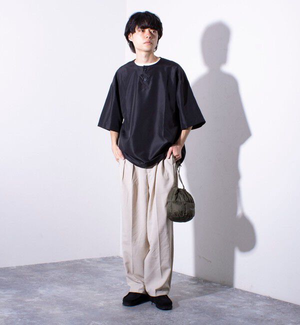 GLOSTER「【TAION/タイオン】別注 ミリタリー Ripstop ヘンリーネック 半袖Tシャツ ユニセックス」|Tシャツ・カットソー|