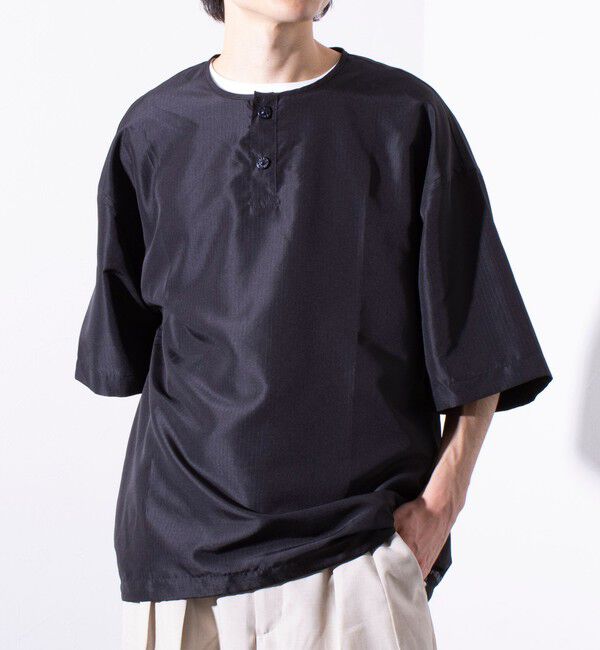 GLOSTER「【TAION/タイオン】別注 ミリタリー Ripstop ヘンリーネック 半袖Tシャツ ユニセックス」|Tシャツ・カットソー|