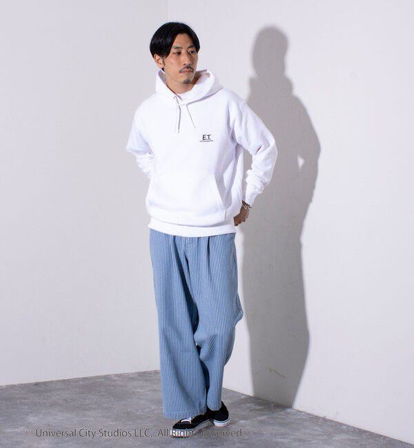 GLOSTER「【GLOSTER】&times;【E.T.】 胸刺繍 バックフォトプリント スウェット フーディ パーカー」|パーカー|