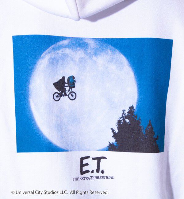 GLOSTER「【GLOSTER】&times;【E.T.】 胸刺繍 バックフォトプリント スウェット フーディ パーカー」|パーカー|