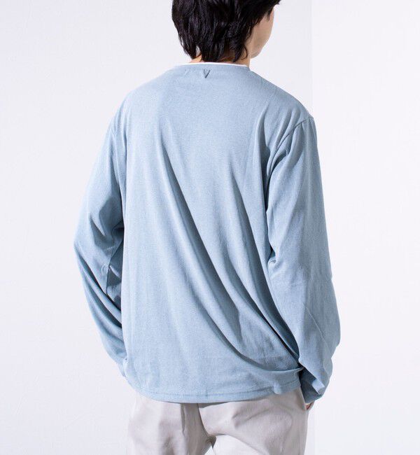 GLOSTER「【GLOSTER/グロスター】フェード加工 天竺 フェイクレイヤード ロングスリーブTシャツ ロンT」|Tシャツ・カットソー|
