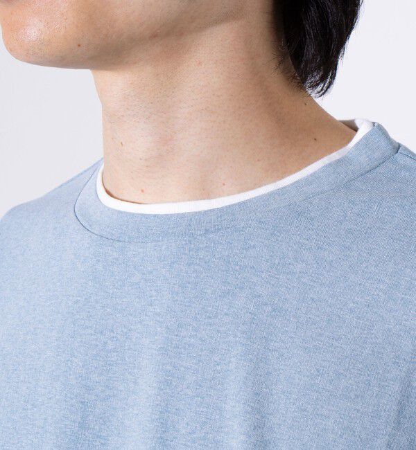 GLOSTER「【GLOSTER/グロスター】フェード加工 天竺 フェイクレイヤード ロングスリーブTシャツ ロンT」|Tシャツ・カットソー|