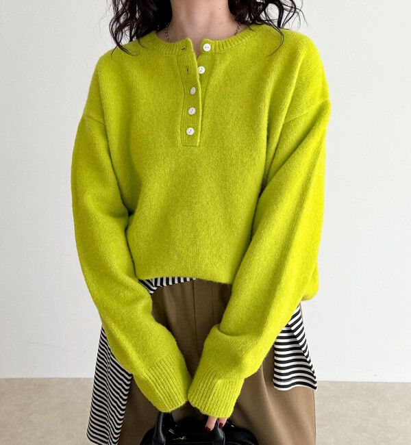 fredy emue「ヘンリーネックニットプルオーバー」|ニット・セーター|