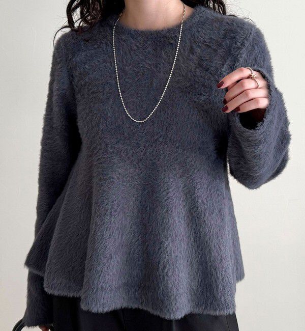 fredy emue「シャギーペプラムニットプルオーバー」|ニット・セーター|