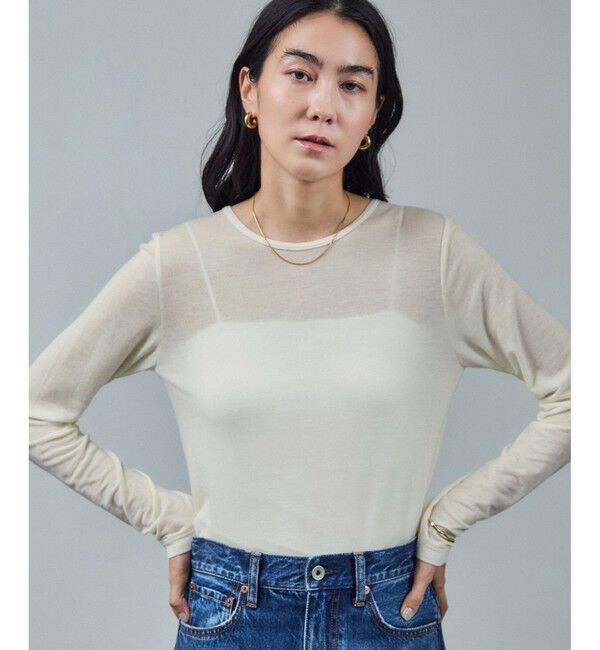 SALON adam et rope'「テンセルカシミヤシルクシアーロンT」|Tシャツ・カットソー|オフホワイト(15)