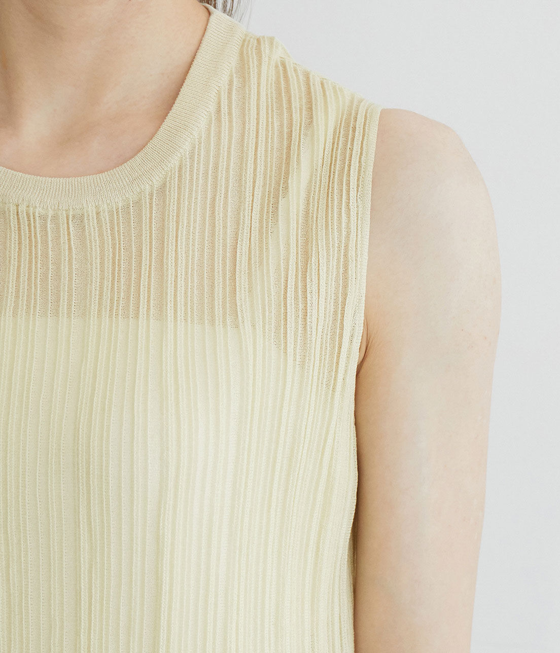 ROPE「【洗える】変形リブニットクルーネックワンピース」|ワンピース|