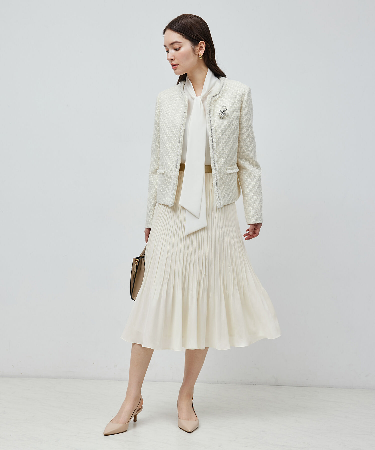 ROPE「シフォンプリーツスカート【セレモニー対応】」|スカート|