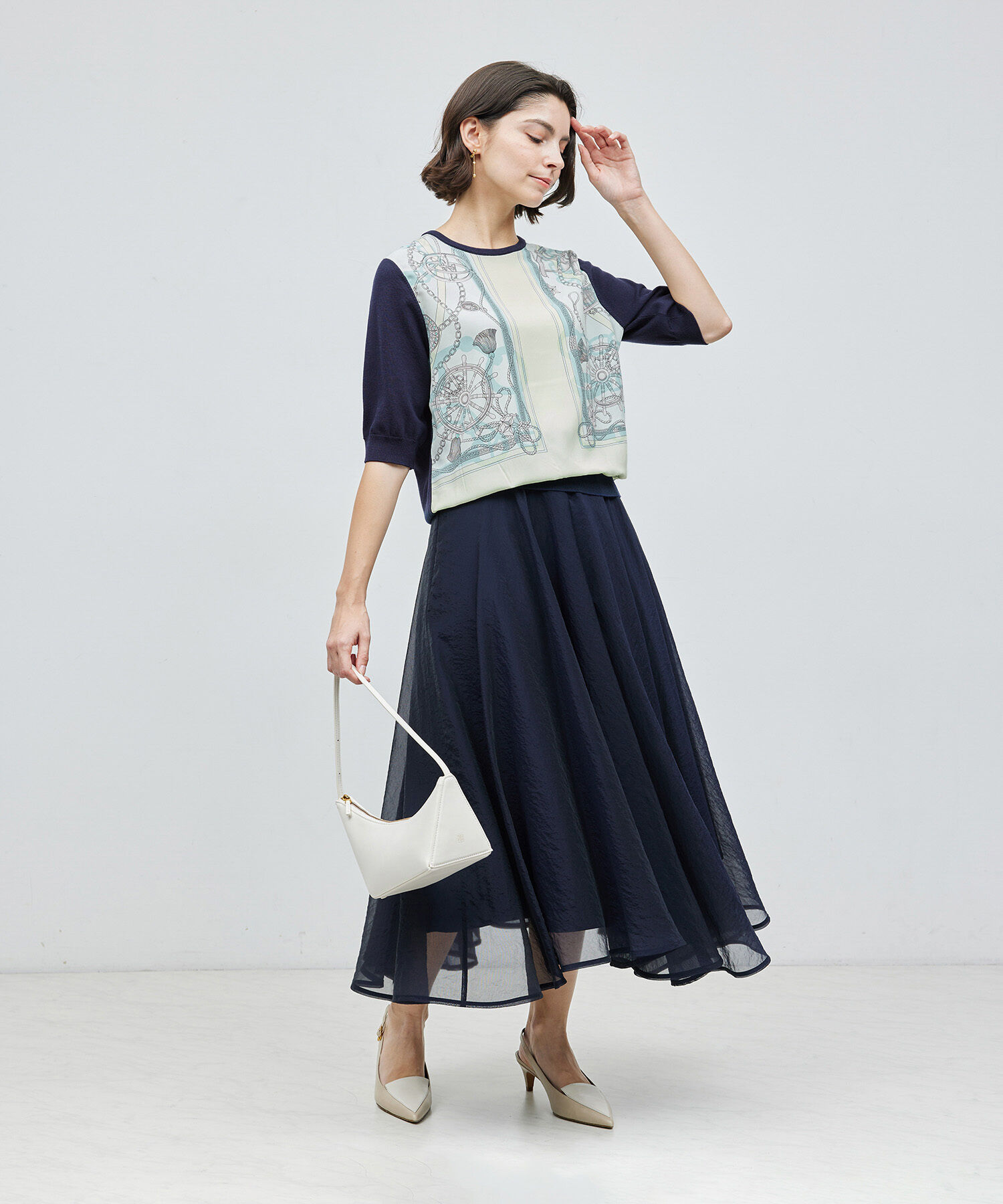 ROPE「シフォンプリーツスカート【セレモニー対応】」|スカート|