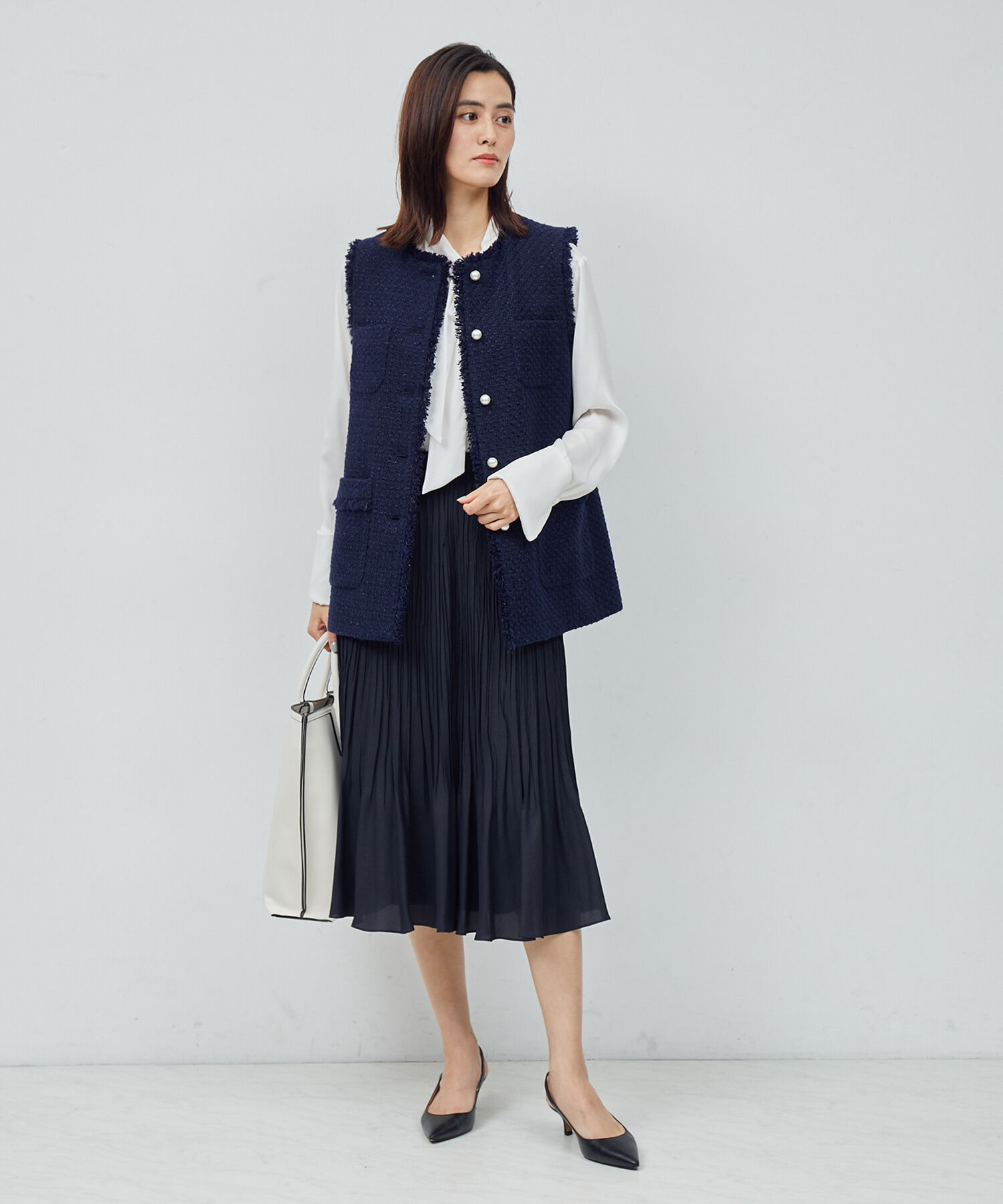 ROPE「シフォンプリーツスカート【セレモニー対応】」|スカート|