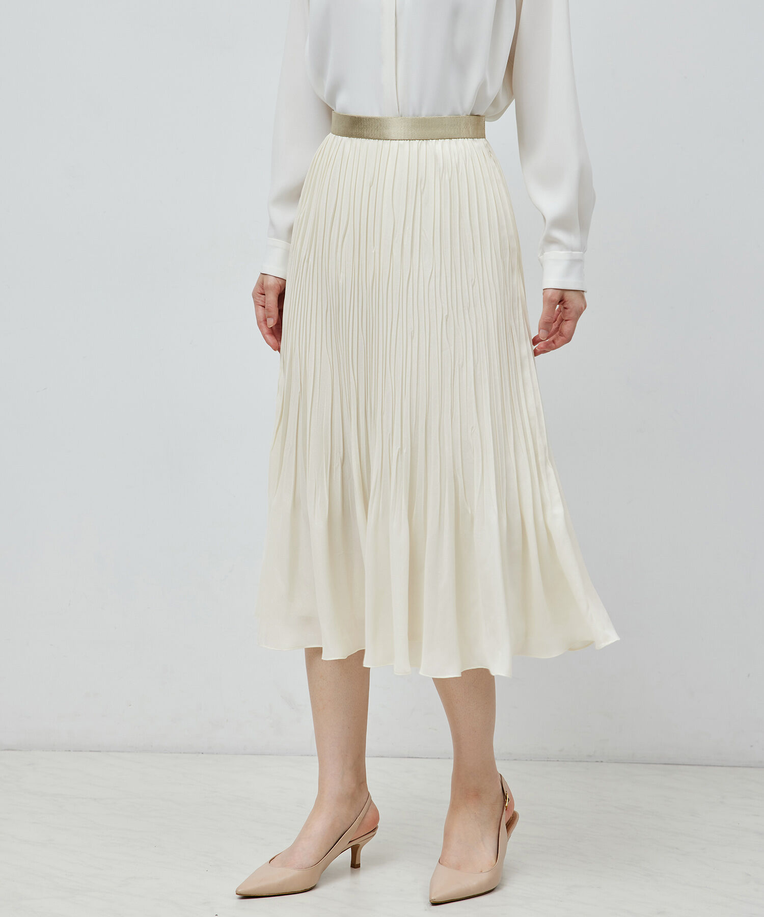 ROPE「シフォンプリーツスカート【セレモニー対応】」|スカート|