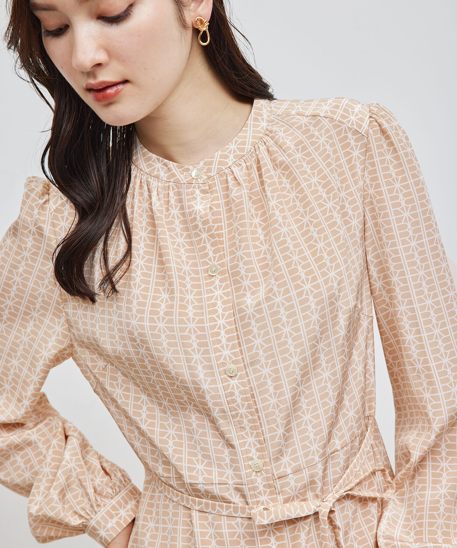 ROPE「モノグラムプリントワンピース」|ワンピース|