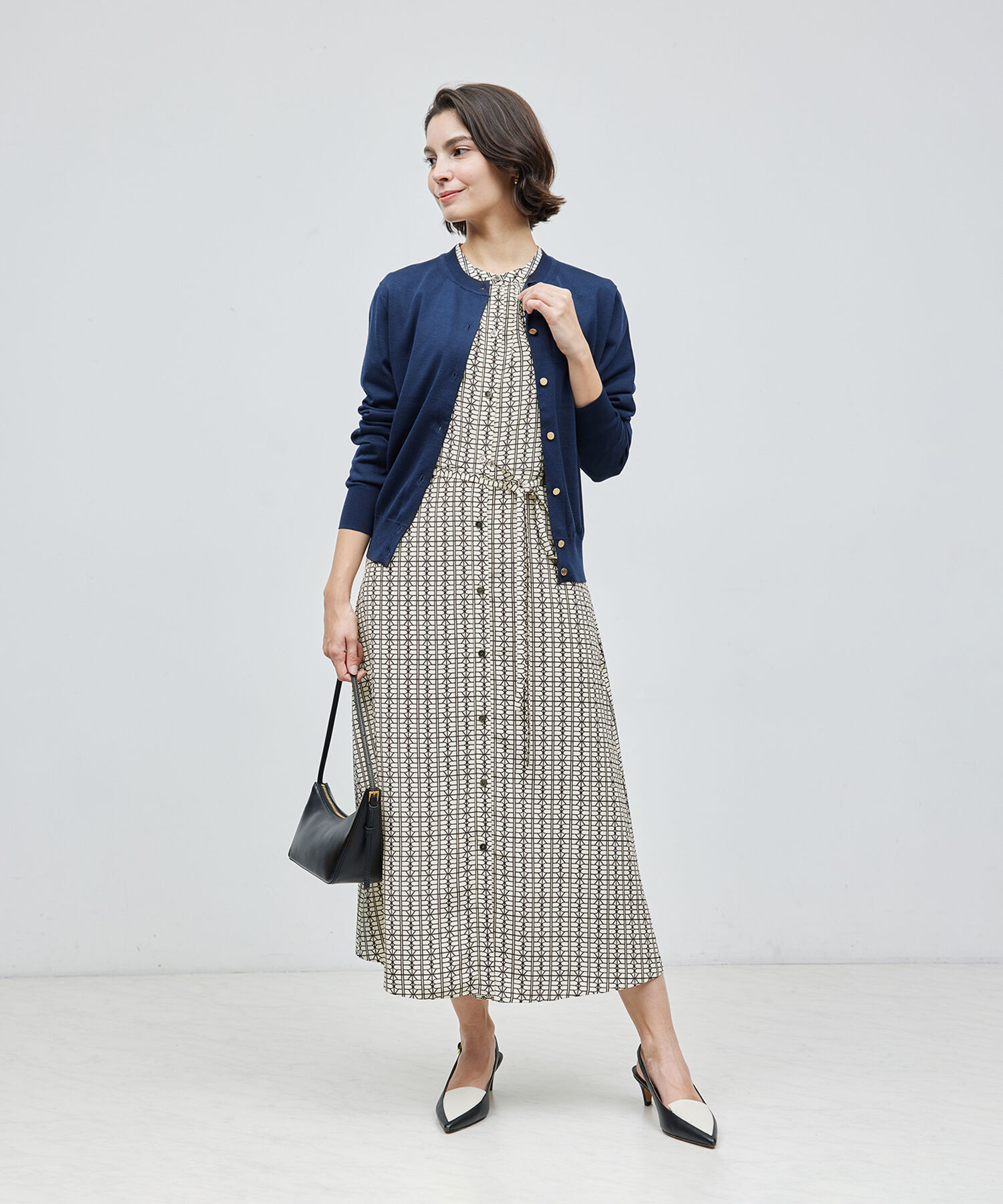 ROPE「モノグラムプリントワンピース」|ワンピース|