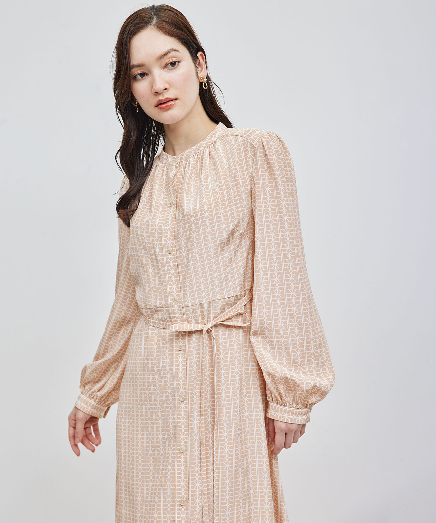 ROPE「モノグラムプリントワンピース」|ワンピース|