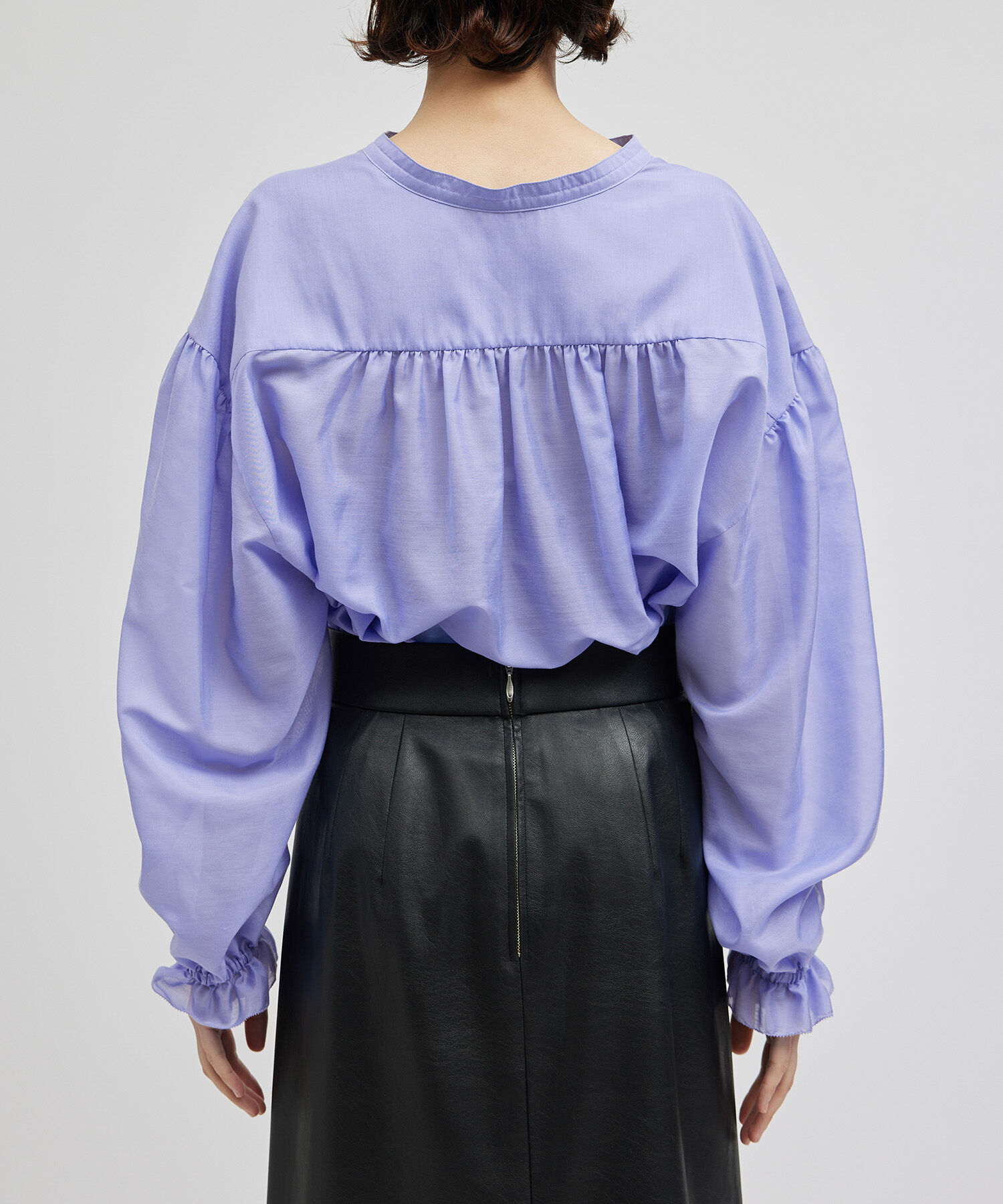 ROPE「ブライトローンギャザーブラウス」|シャツ・ブラウス|