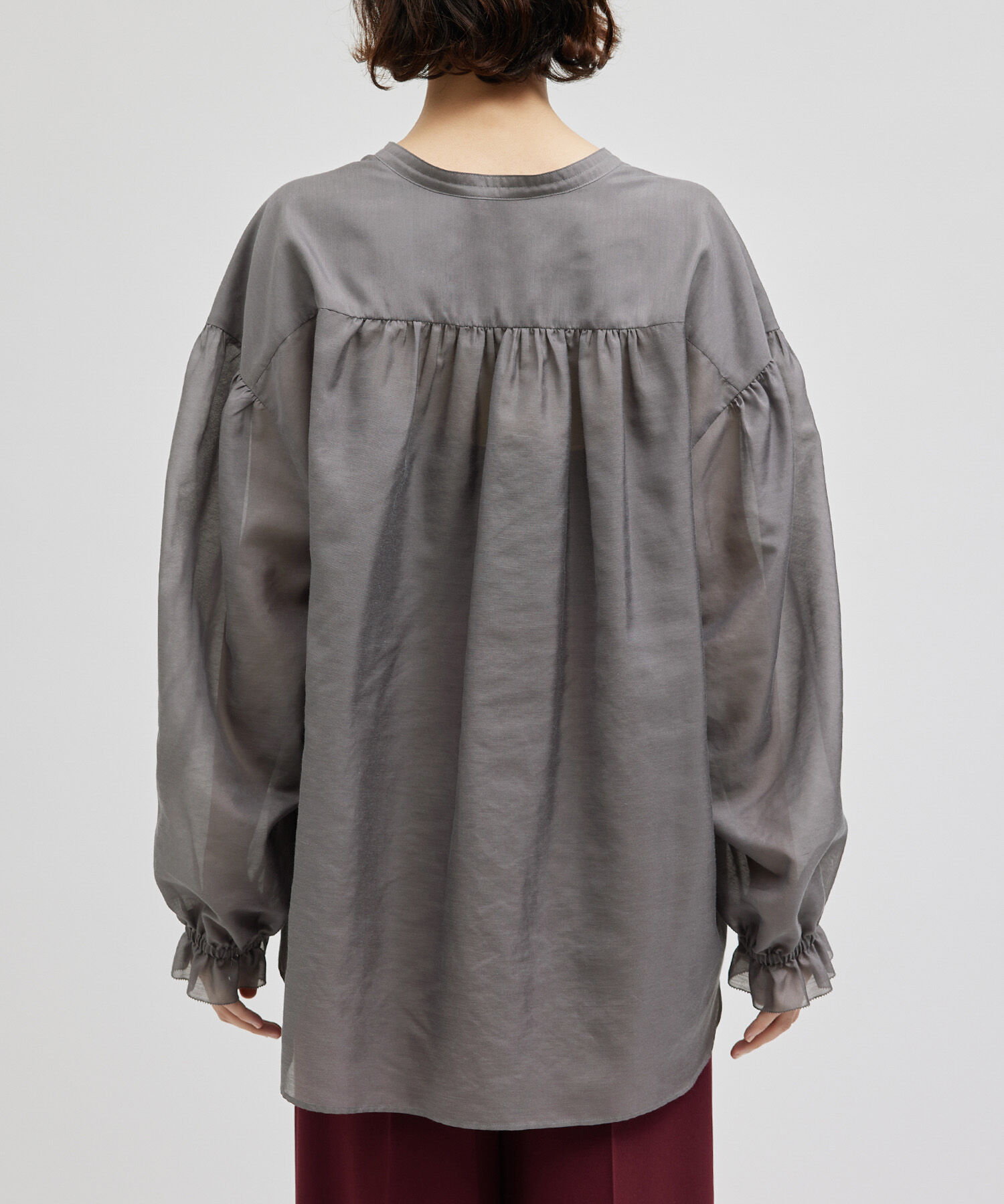 ROPE「ブライトローンギャザーブラウス」|シャツ・ブラウス|