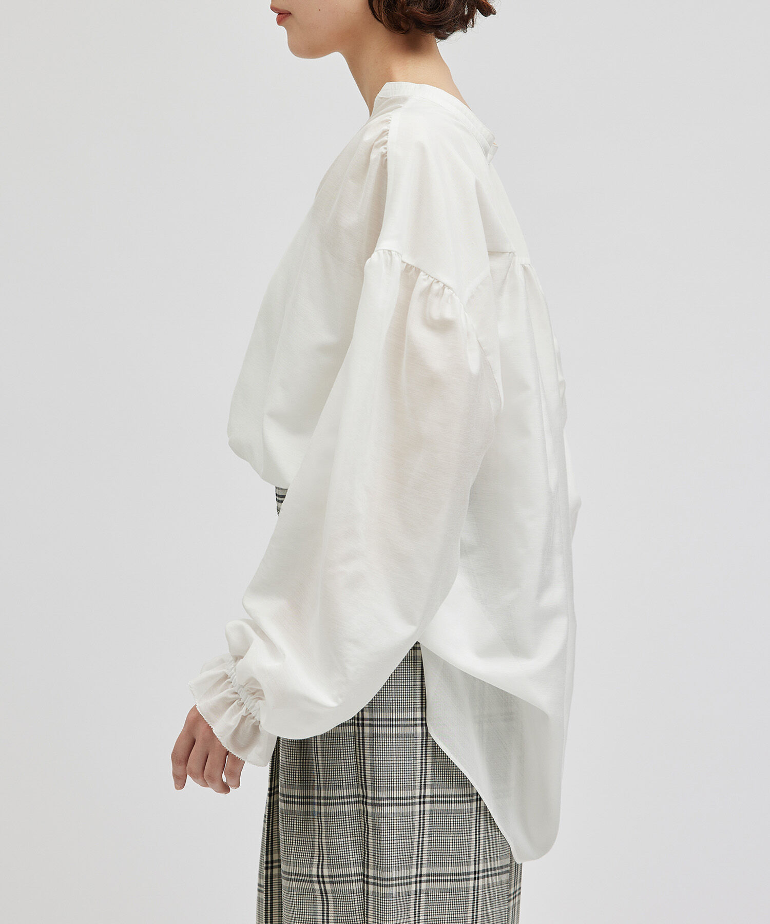 ROPE「ブライトローンギャザーブラウス」|シャツ・ブラウス|