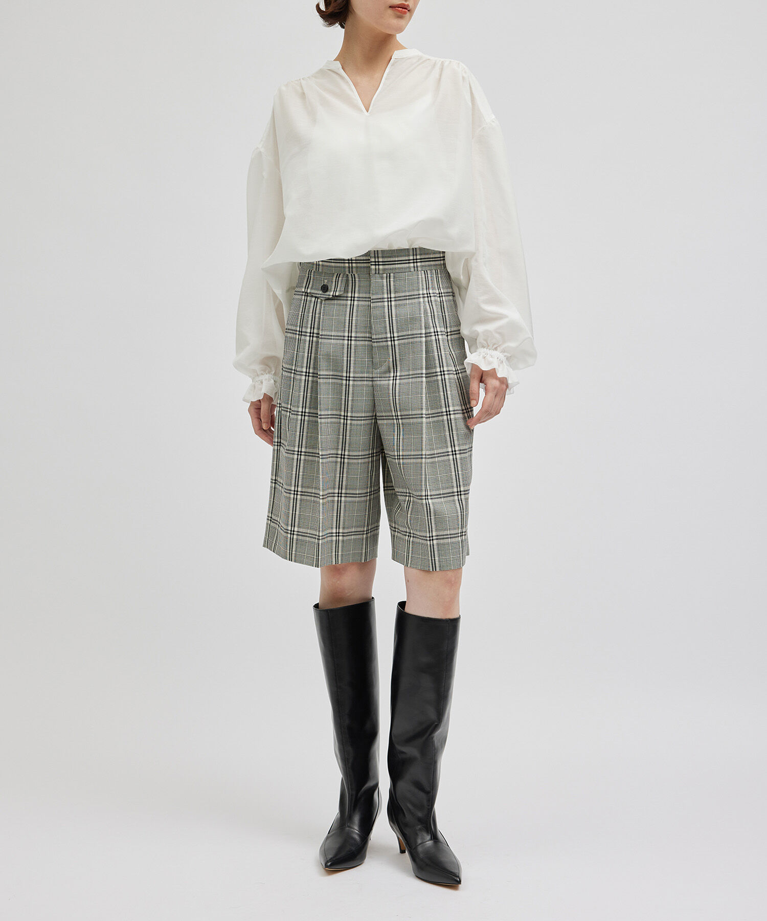 ROPE「ブライトローンギャザーブラウス」|シャツ・ブラウス|