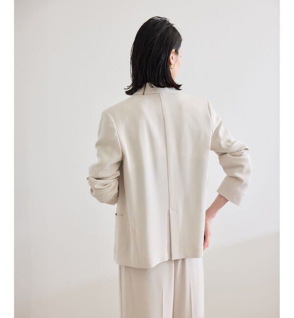 ROPE「バックサテンダブルブレストジャケット」|テーラードジャケット|