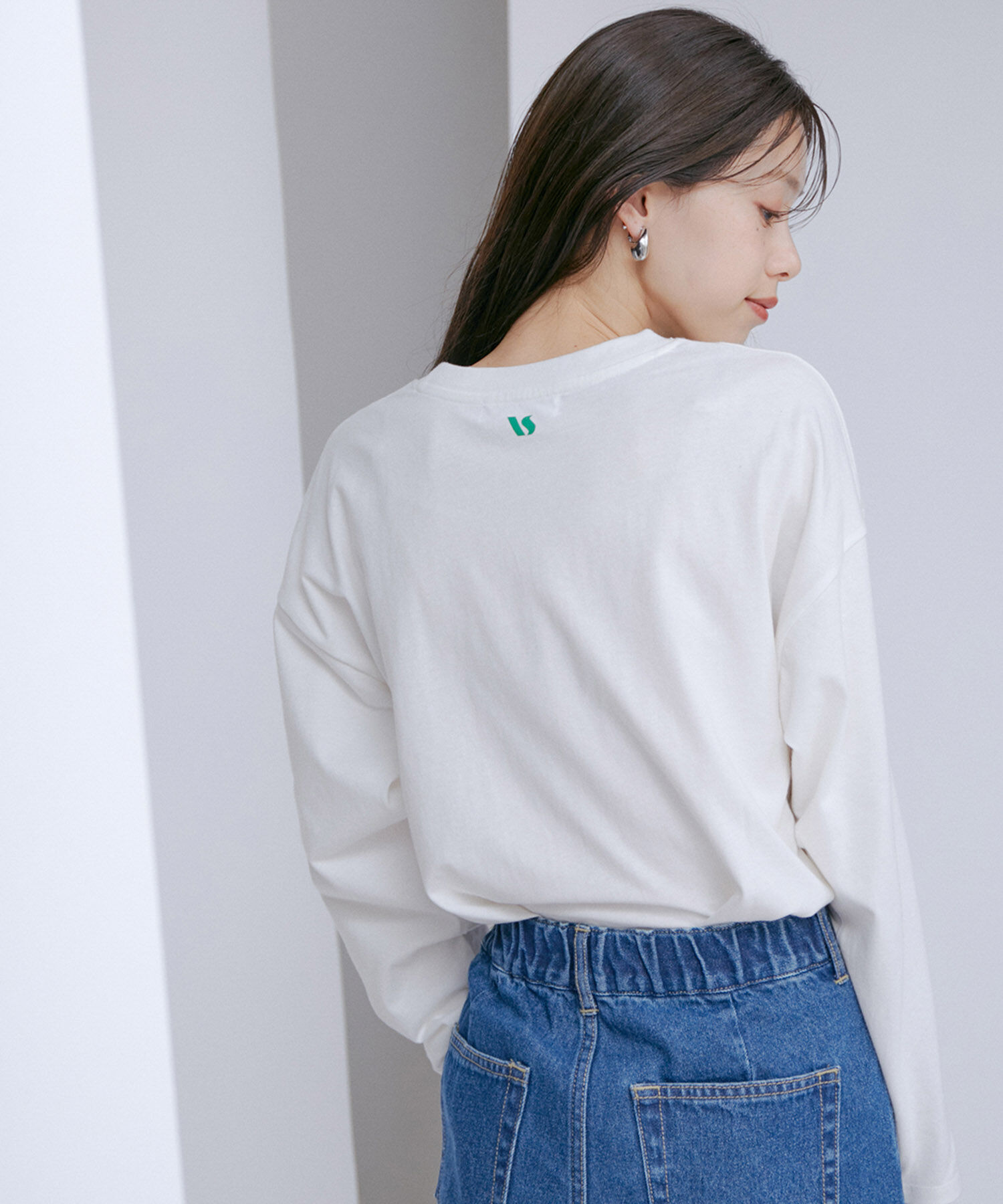 VIS「【洗える】BigロゴロングTシャツ」|Tシャツ・カットソー|