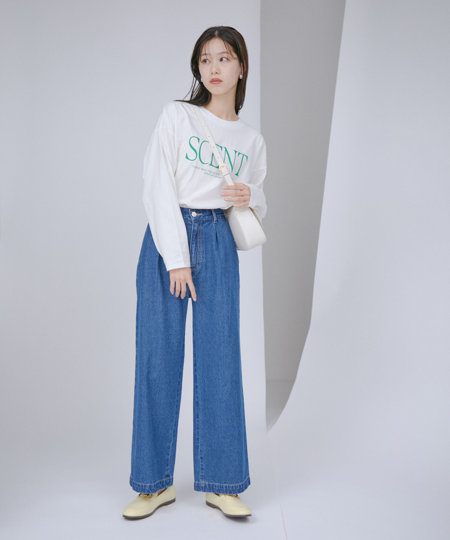 VIS「【洗える】BigロゴロングTシャツ」|Tシャツ・カットソー|