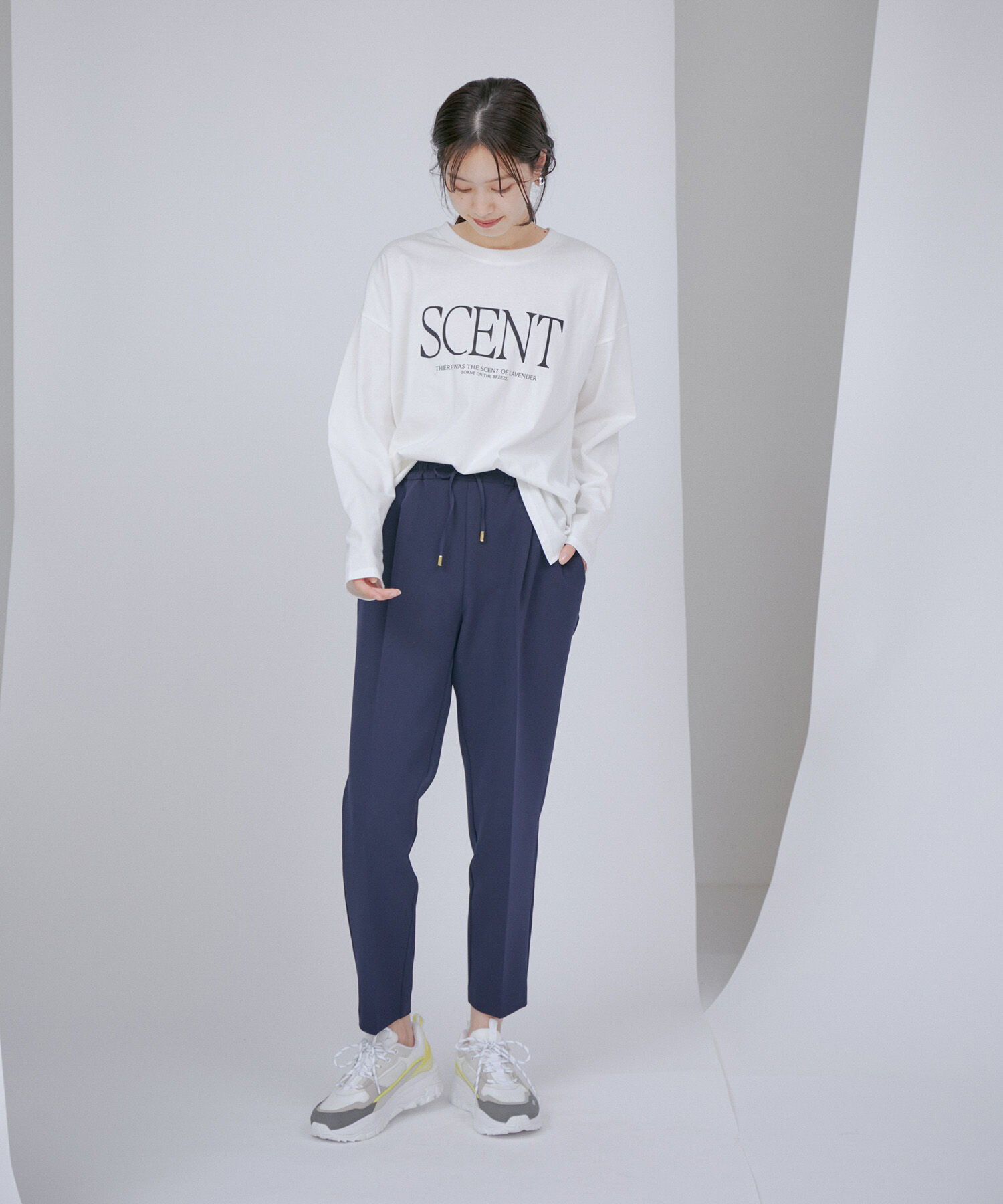 VIS「【洗える】BigロゴロングTシャツ」|Tシャツ・カットソー|