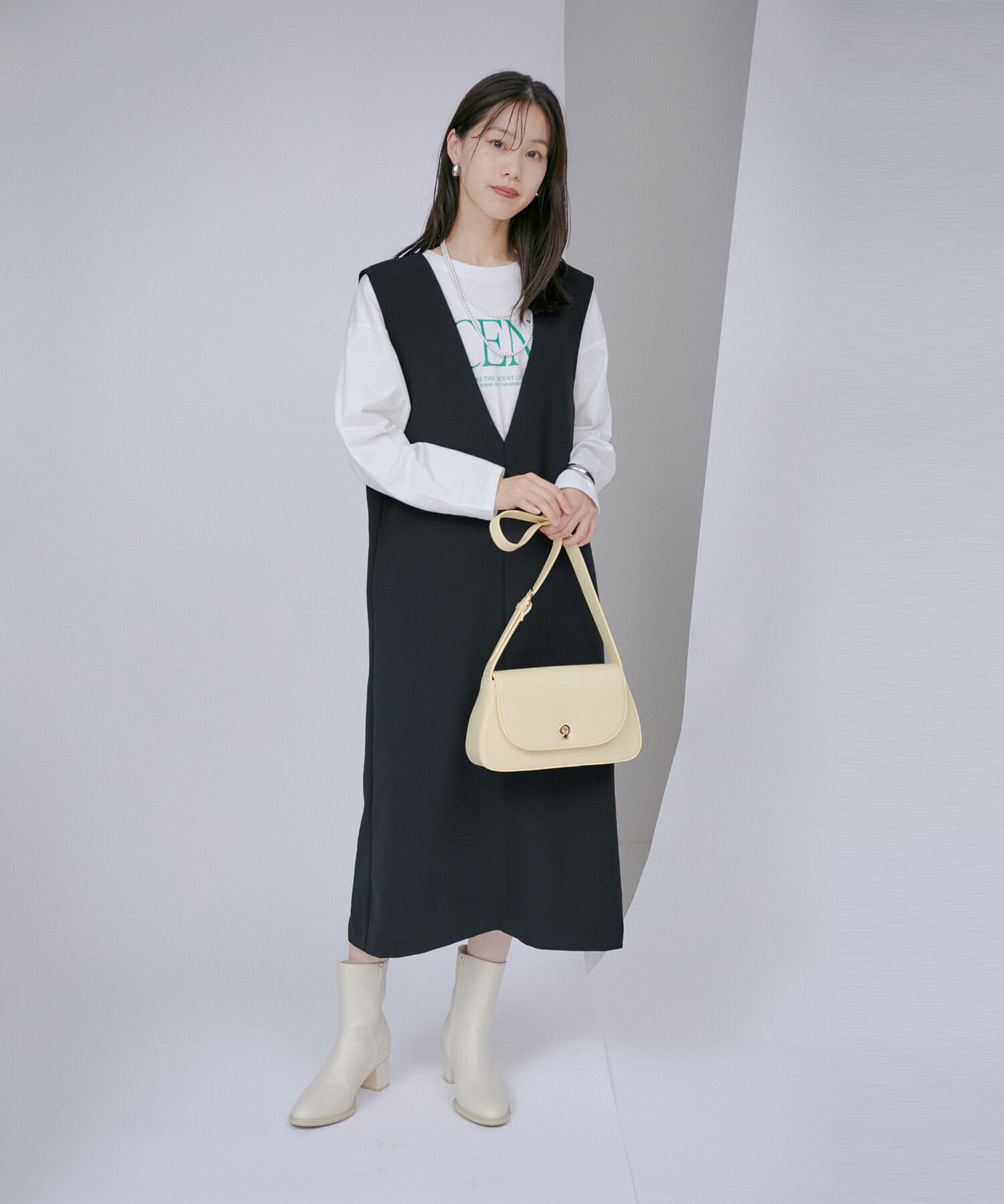 VIS「【洗える】BigロゴロングTシャツ」|Tシャツ・カットソー|