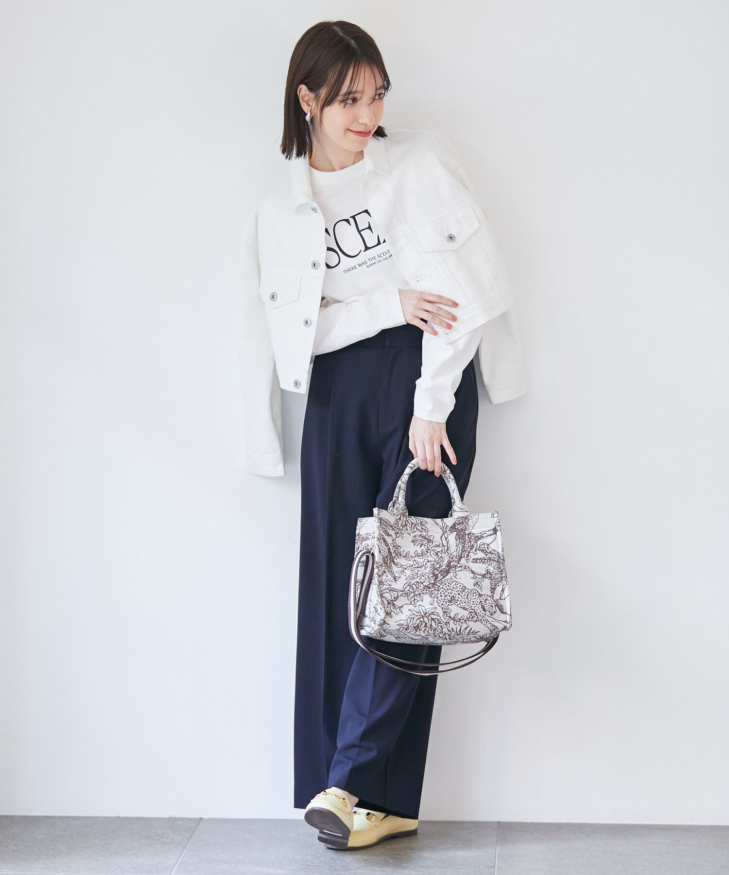 VIS「【洗える】BigロゴロングTシャツ」|Tシャツ・カットソー|