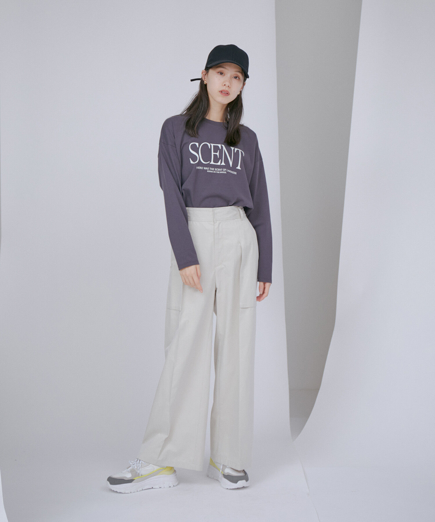 VIS「【洗える】BigロゴロングTシャツ」|Tシャツ・カットソー|