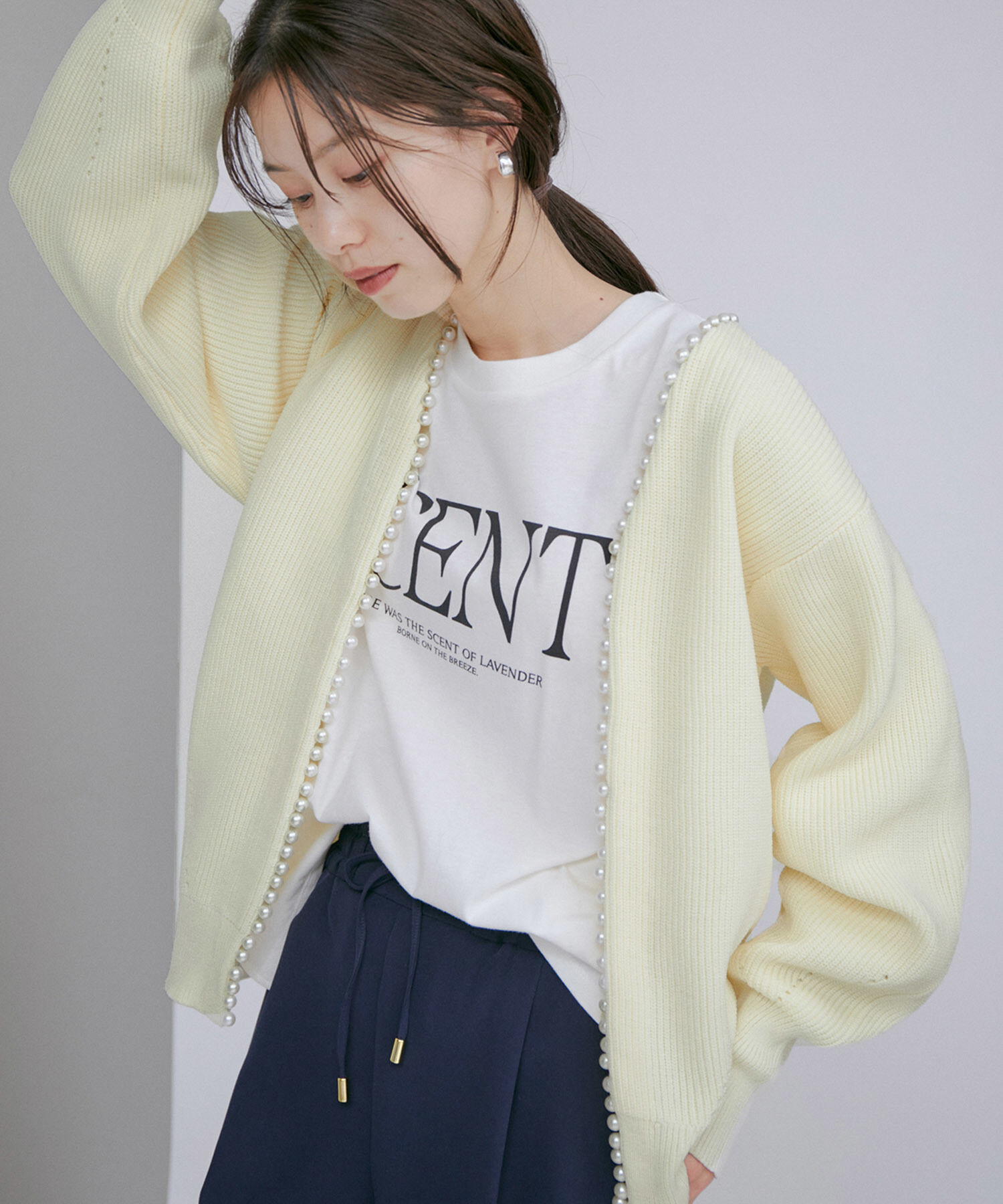 VIS「【洗える】BigロゴロングTシャツ」|Tシャツ・カットソー|