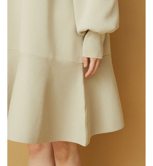 VIS「パフスリーブ切り替えミニフレアワンピース」|ワンピース|