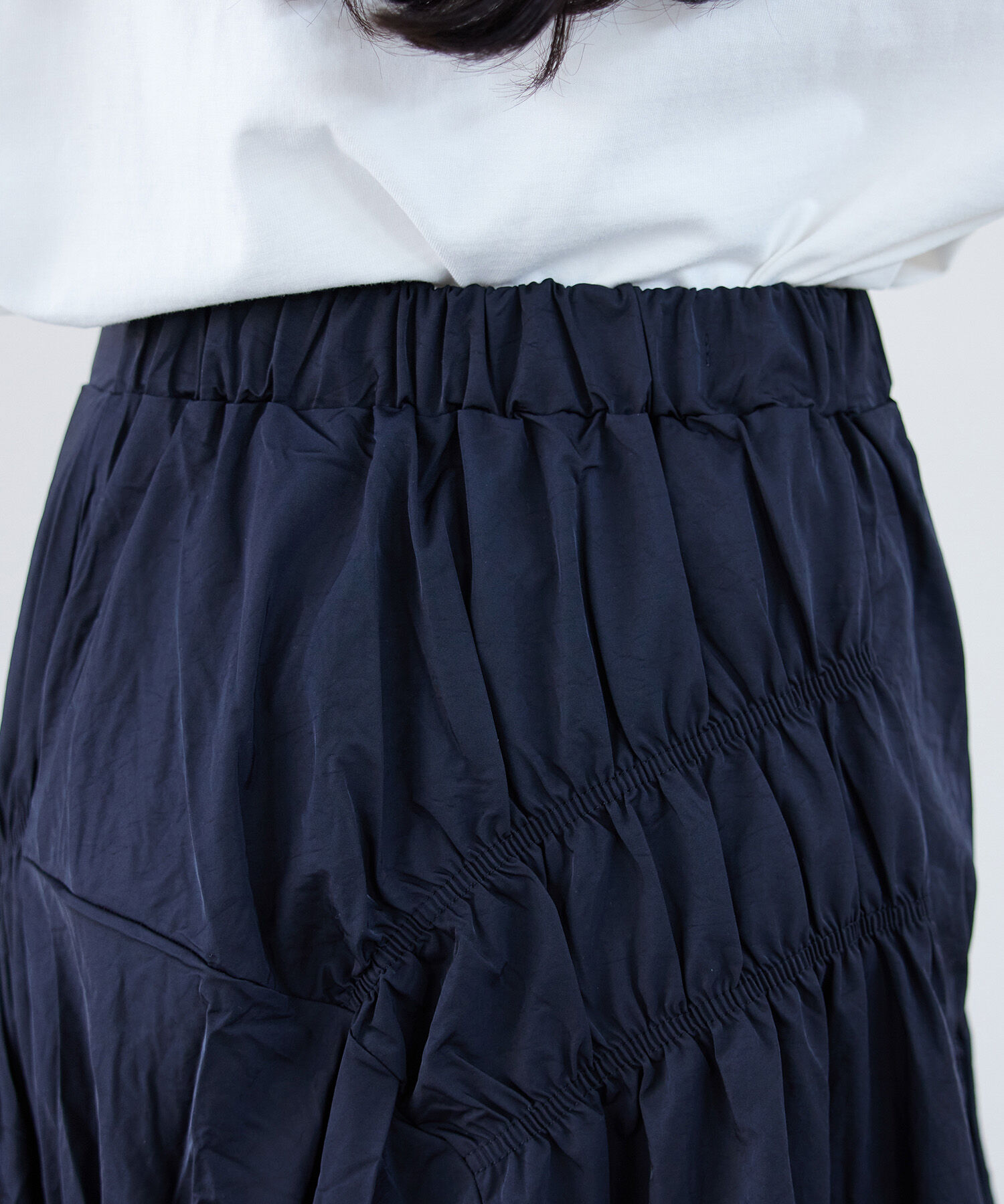 VIS「シャーリングロングスカート【WEB・アウトレット限定】」|スカート|