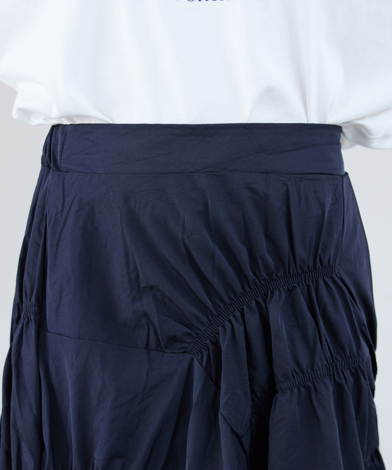 VIS「シャーリングロングスカート【WEB・アウトレット限定】」|スカート|