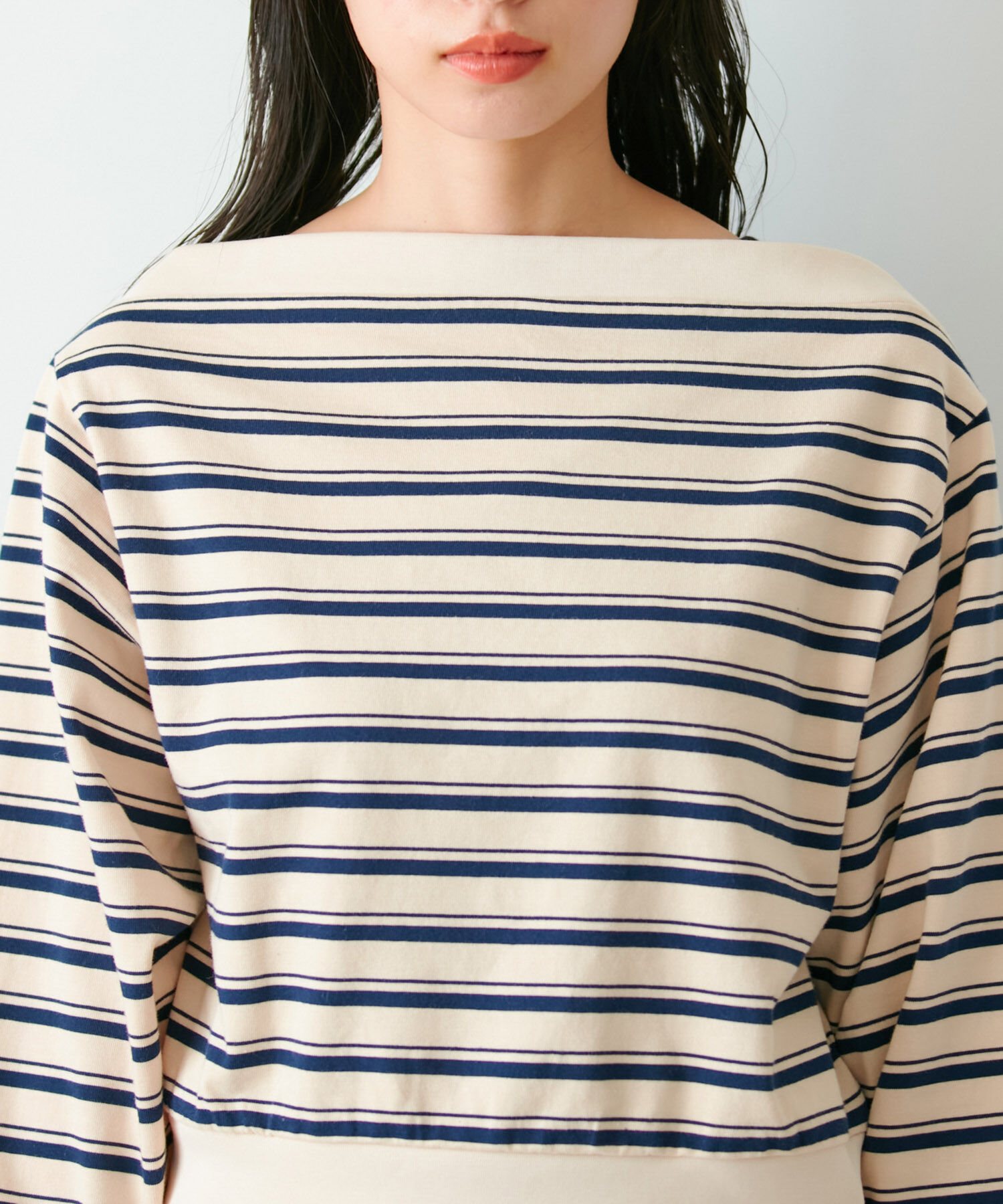 VIS「マルチボーダーオフショルトップス」|Tシャツ・カットソー|