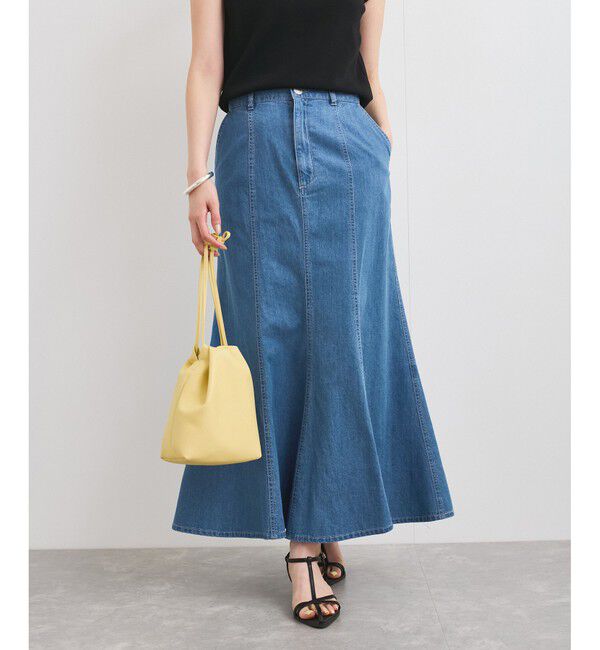 VIS「ライトデニムマーメイドスカート」|スカート|ブルー(44)