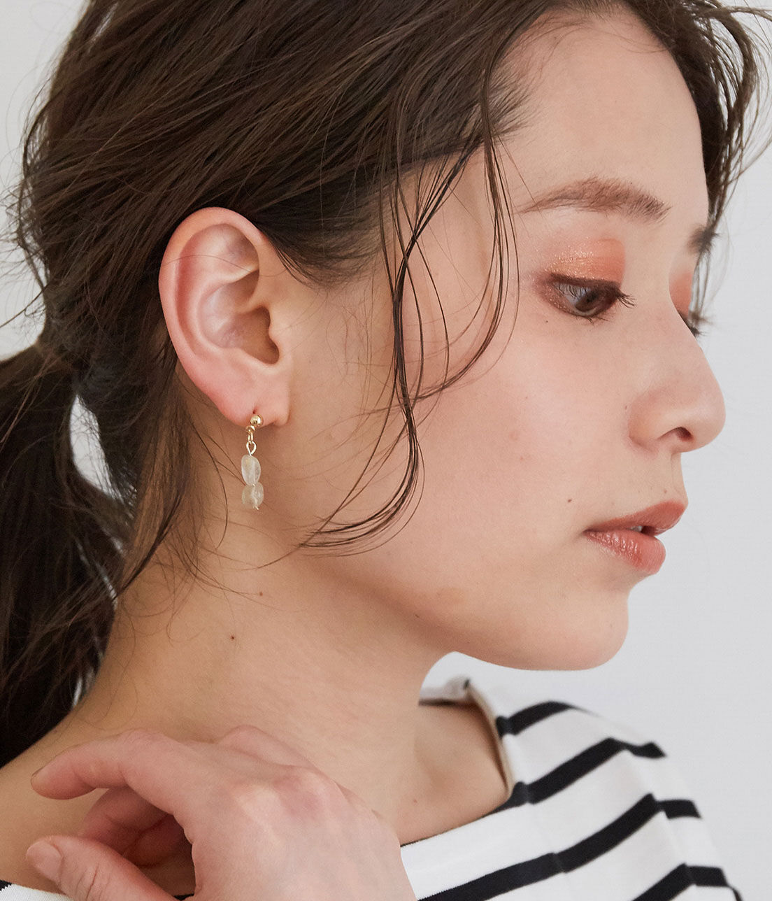 ROPE PICNIC PASSAGE「カラーストーンピアス」|ピアス|イエロー系(81)