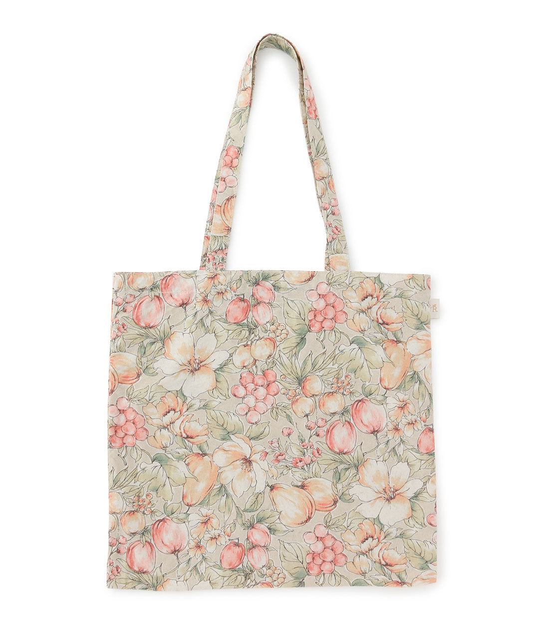 ROPE PICNIC PASSAGE「リネン混ヴィンテージライクフルーツプリントトートバッグ」|トートバッグ|