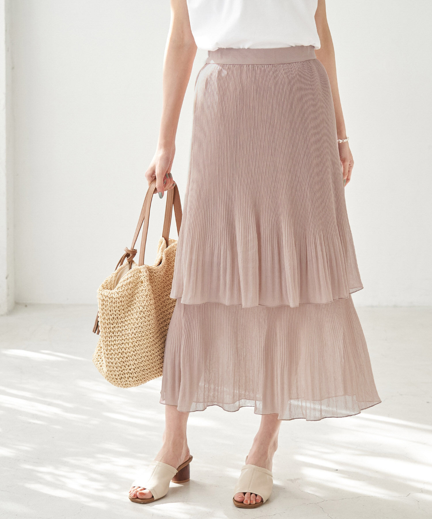 Rope&rsquo;Picnic「ティアードフレアスカート」|スカート|