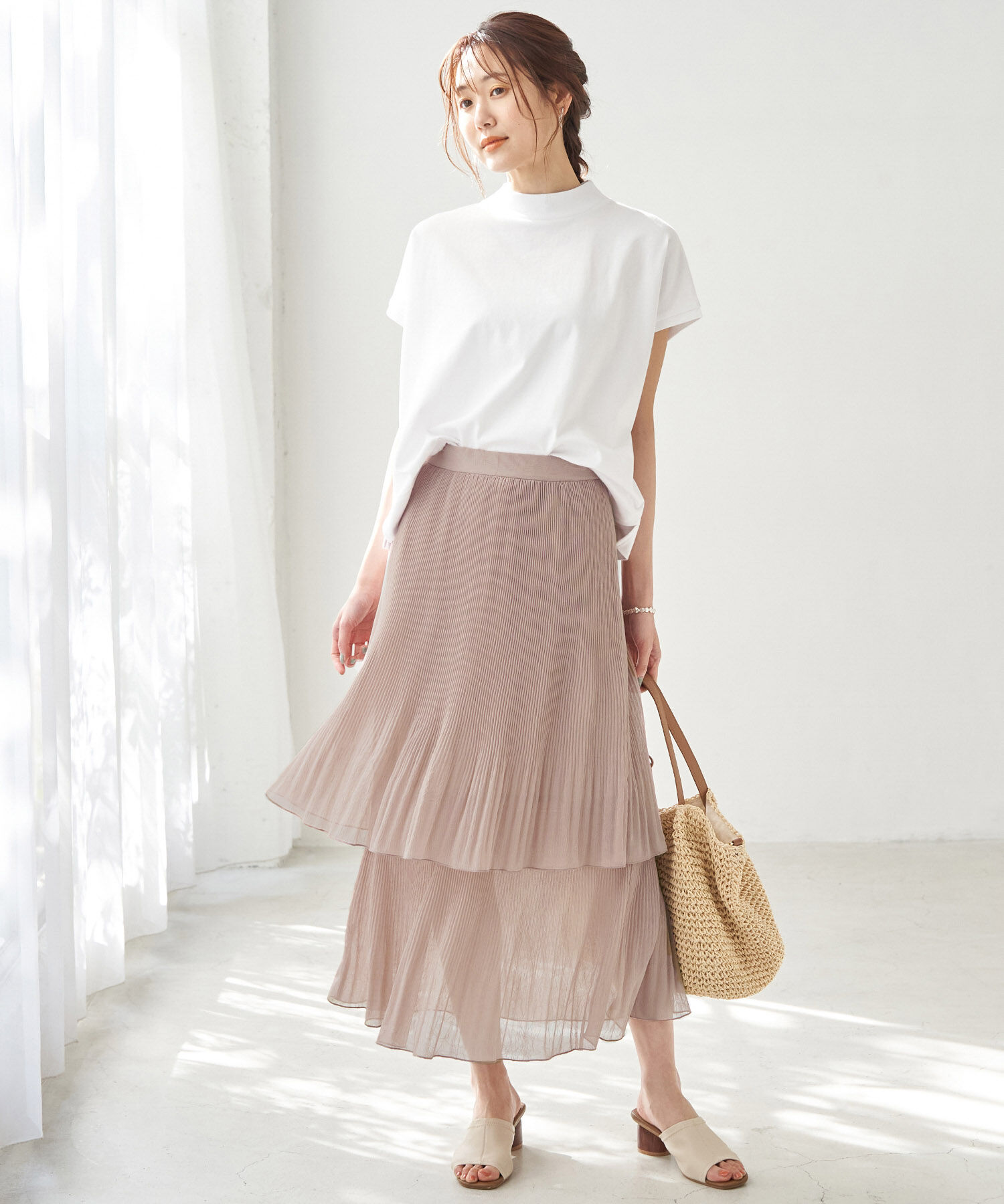 Rope&rsquo;Picnic「ティアードフレアスカート」|スカート|