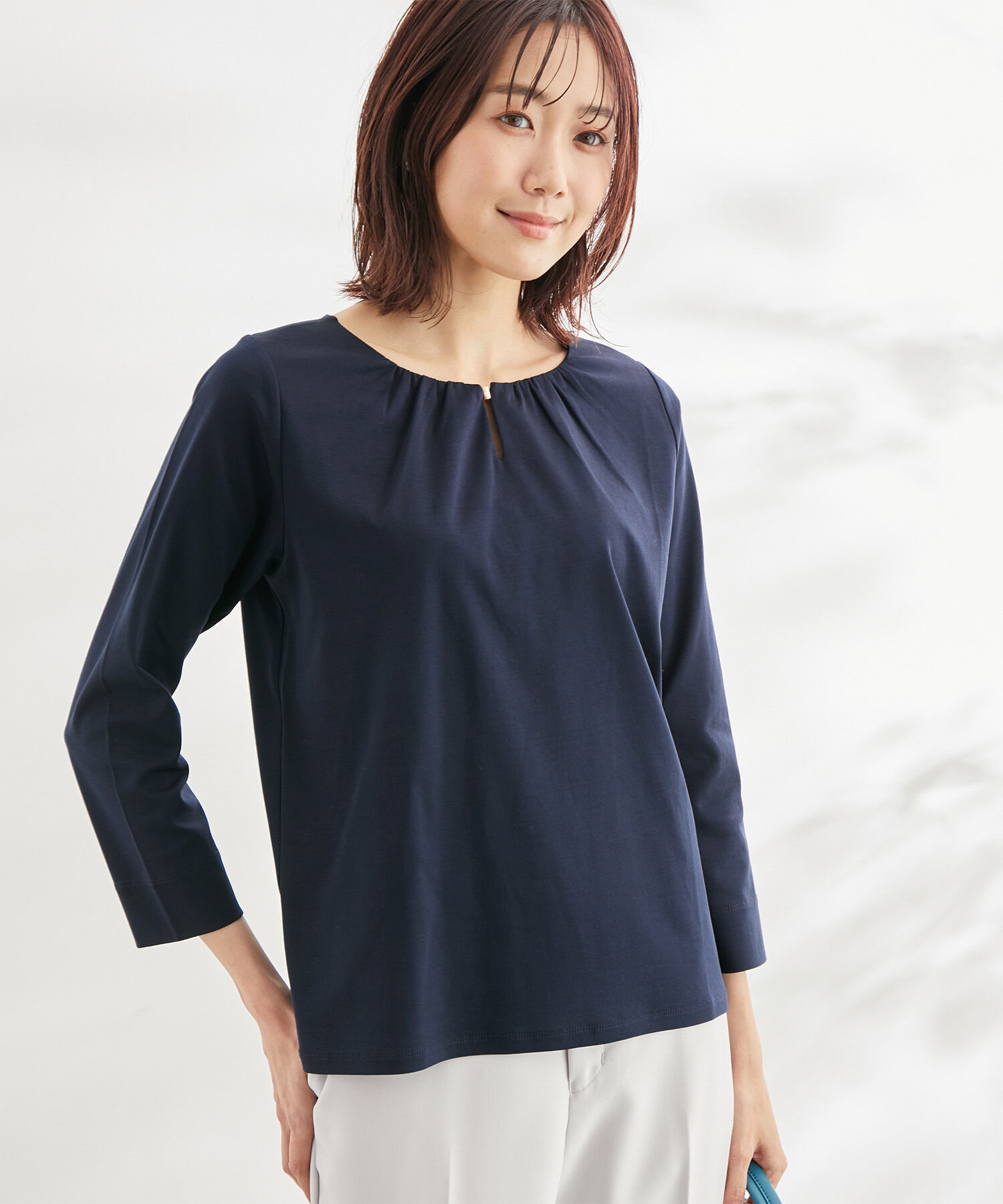 Rope&rsquo;Picnic「ゴールドパーツポンチトップス」|Tシャツ・カットソー|ネイビー(40)