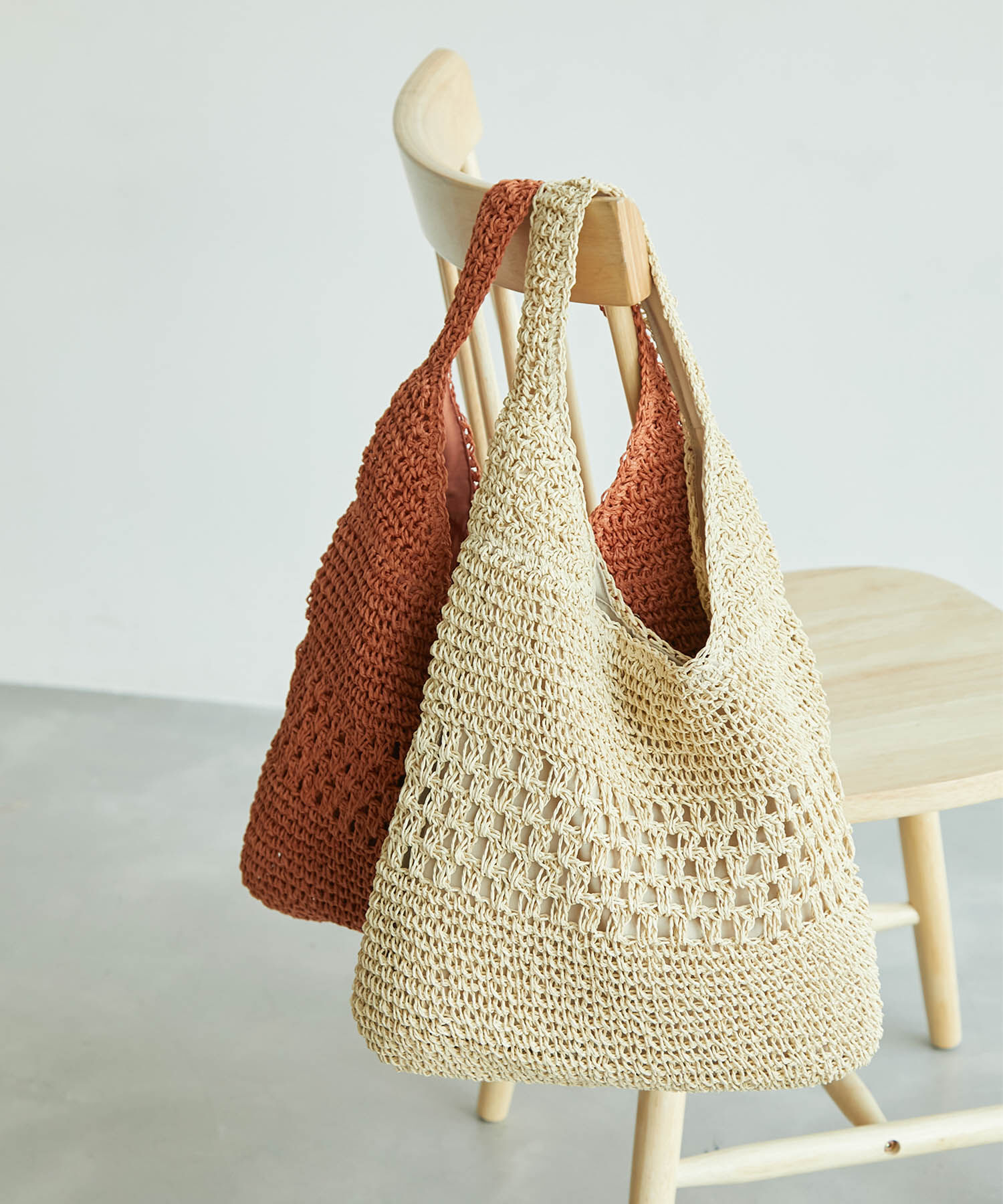 ROPE PICNIC PASSAGE「透かし編みペーパーホーボーワンショルダーバッグ」|トートバッグ|