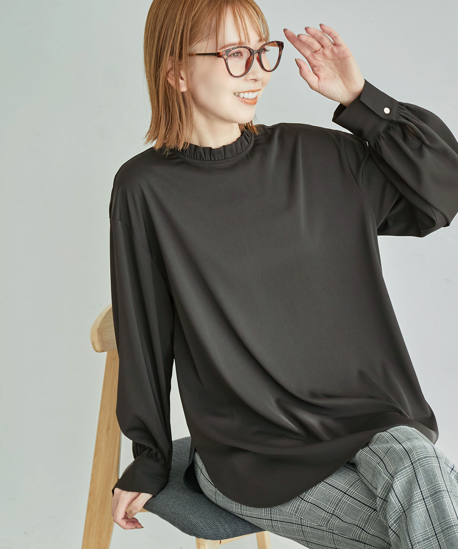 Rope&rsquo;Picnic「フリルカラーチュニックブラウス」|シャツ・ブラウス|