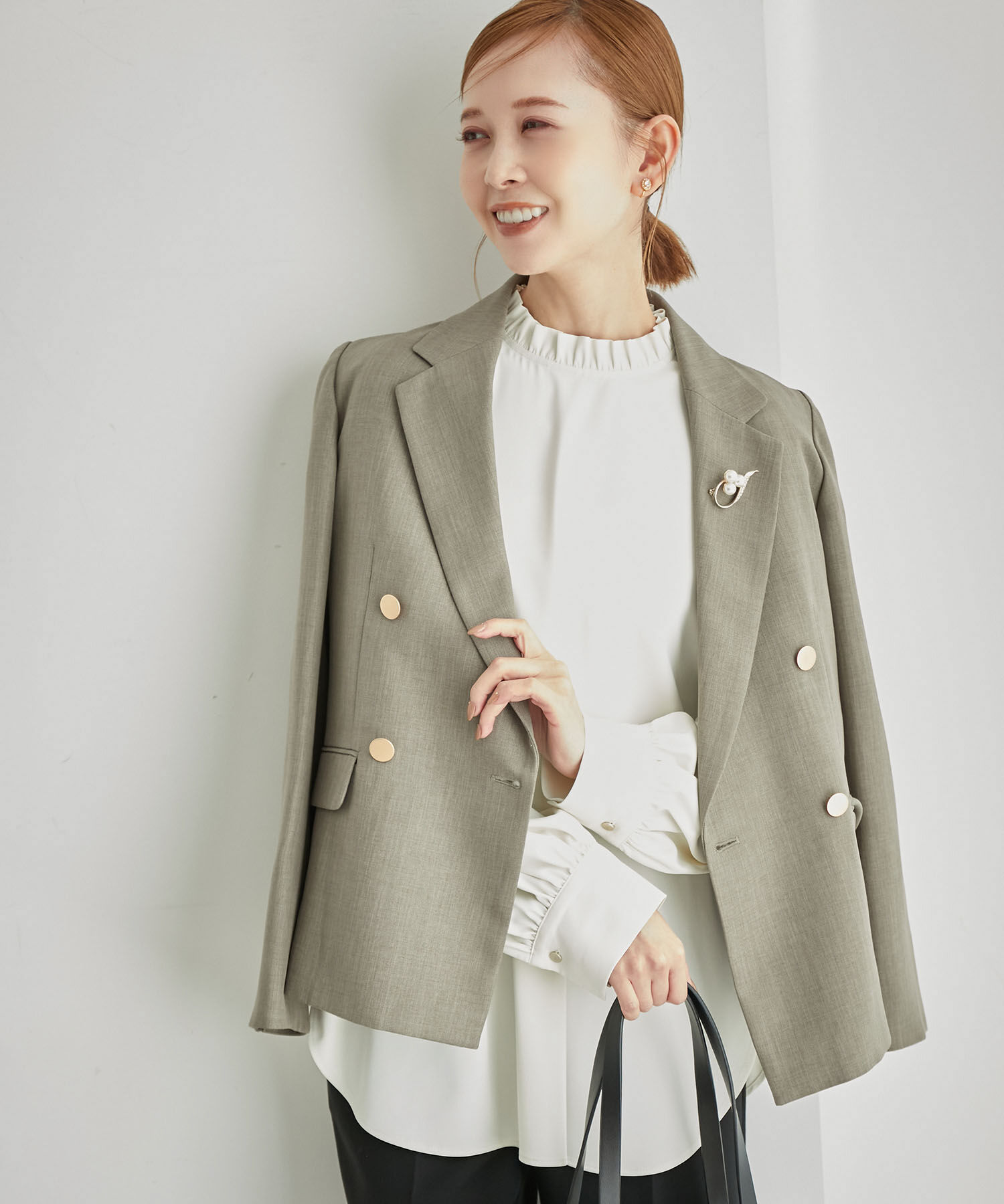 Rope&rsquo;Picnic「フリルカラーチュニックブラウス」|シャツ・ブラウス|