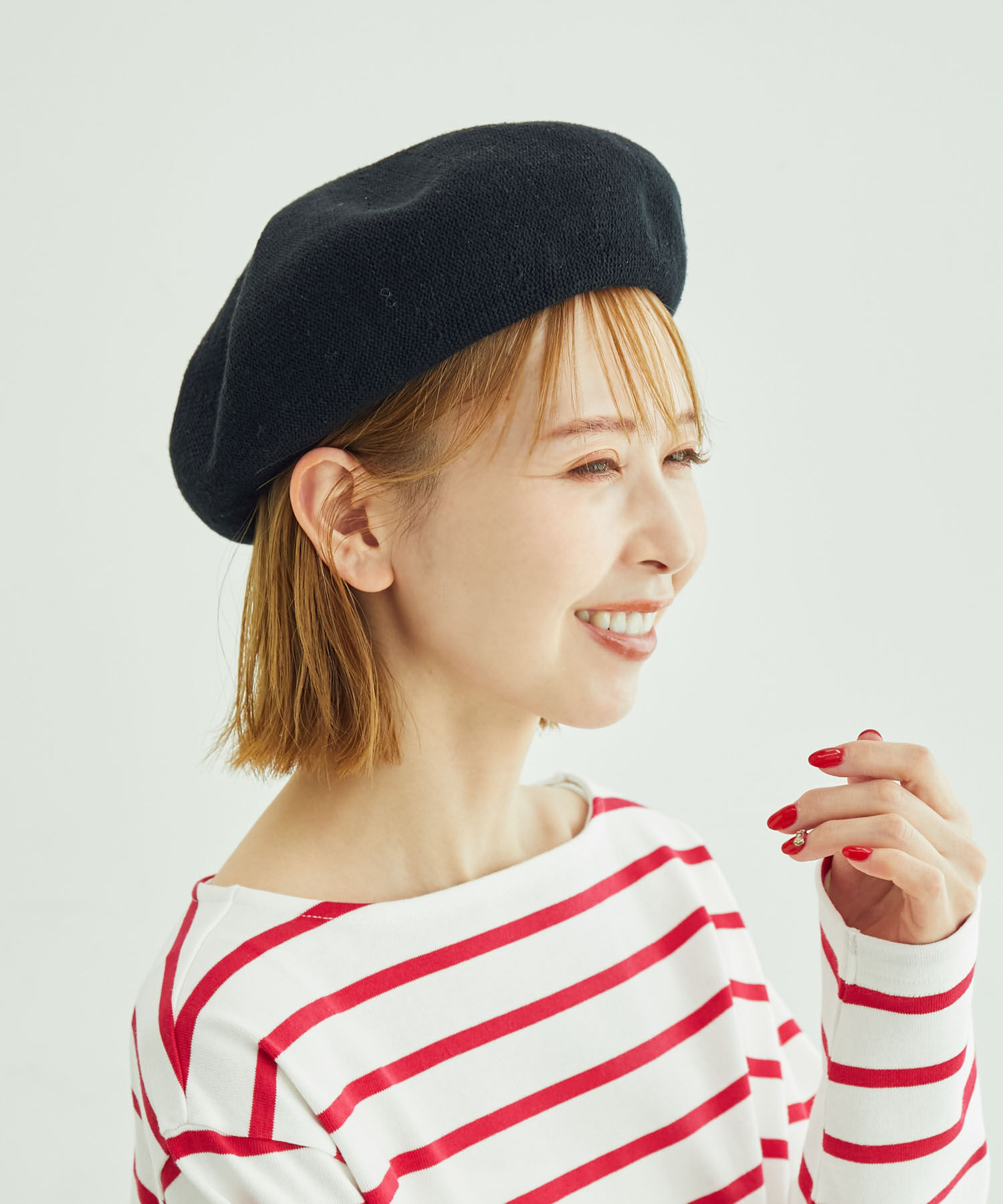 ROPE PICNIC PASSAGE「サーモベレー帽」|ハンチング・ベレー帽|ブラック(01)