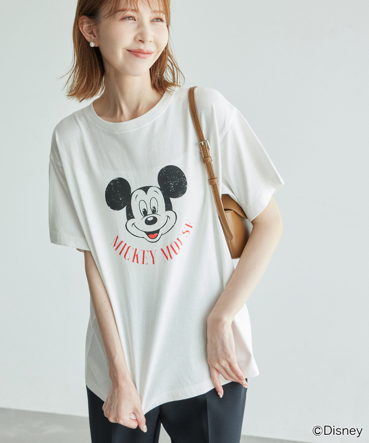 Rope&rsquo;Picnic「MICKEY MOUSE/プリントTシャツ」|Tシャツ・カットソー|ホワイト(10)